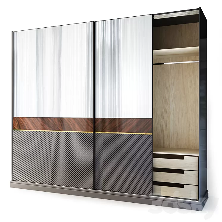 Wardrobe / compartment Harmony. Wardrobe by Medusa Home 3D Model