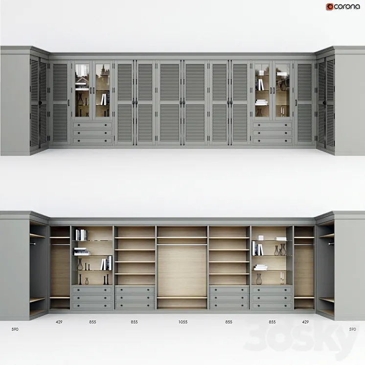 Wardrobe Dantone Home 3D Model Free