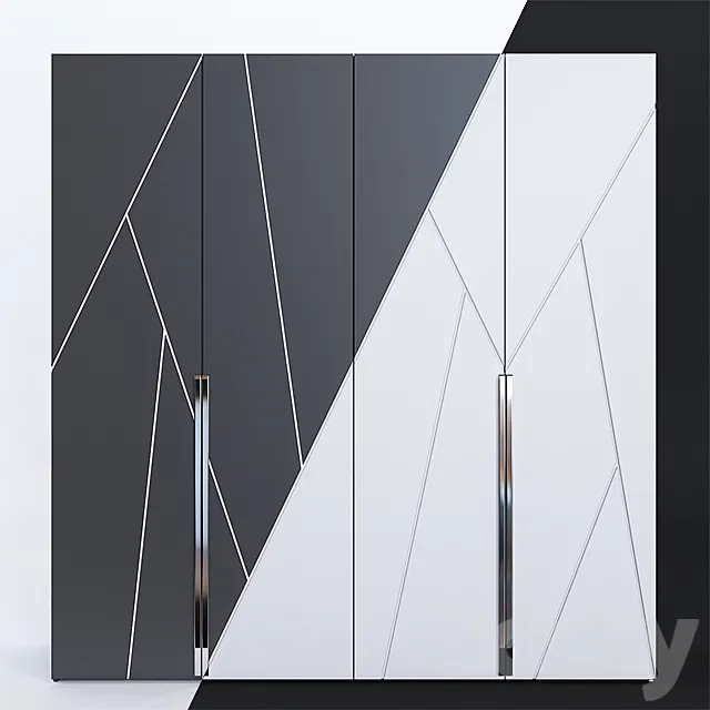 Wardrobe "Deco Line" Muzafarov series 3DModel