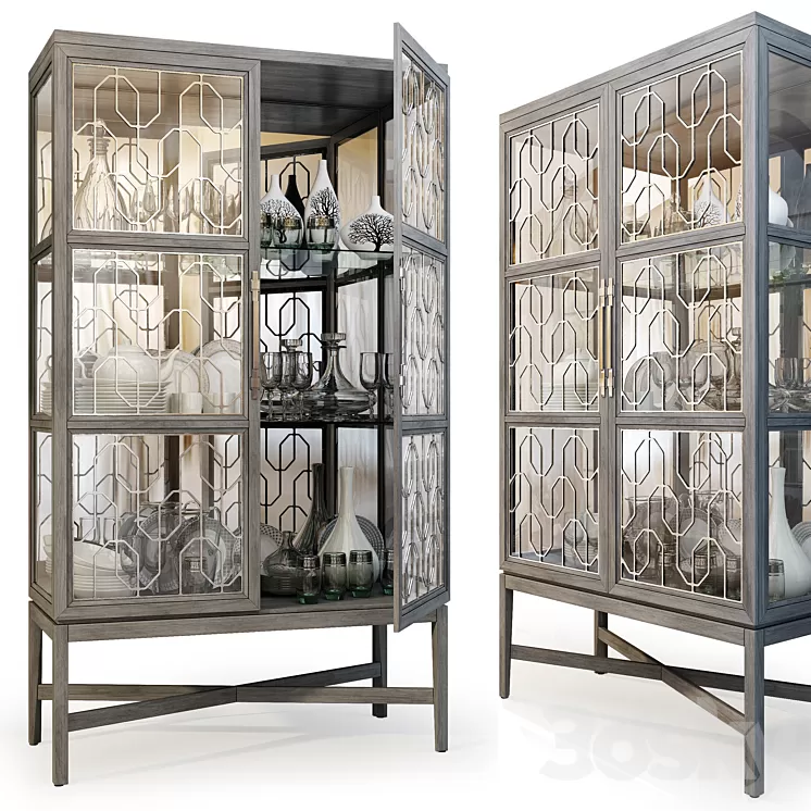 Wardrobe / Display Cabinet Ensemble Display Cabinet by Carson 3D Model
