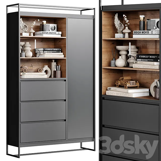 Wardrobe & Display cabinets 04 Free Download