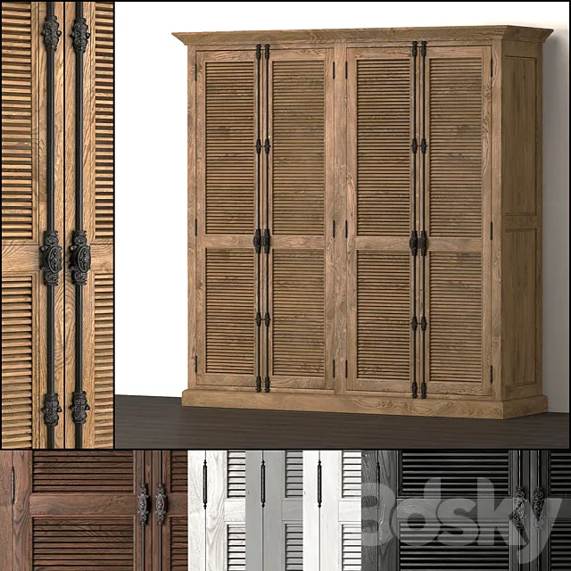 Wardrobe Double SHUTTER DREW 3DModel