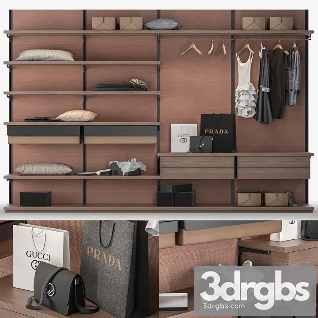 Wardrobe dress bold rimadesio p2 3D Model Free