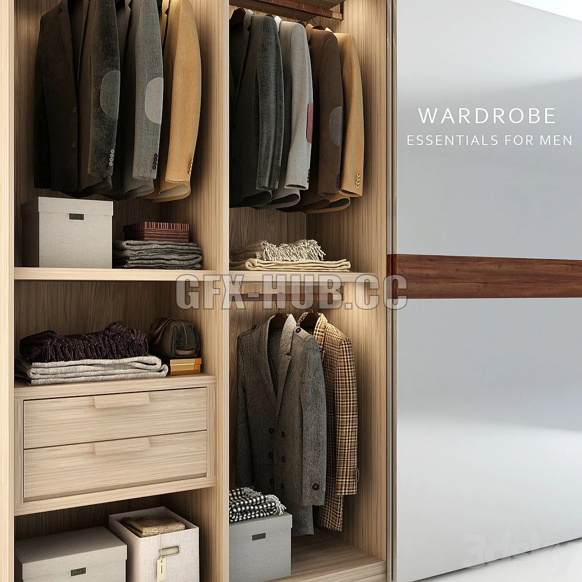 Wardrobe Essentials For Men 3D Model