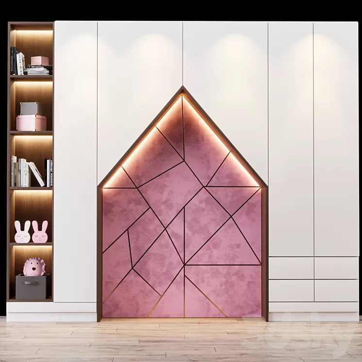 Wardrobe For Children 001 3D Model