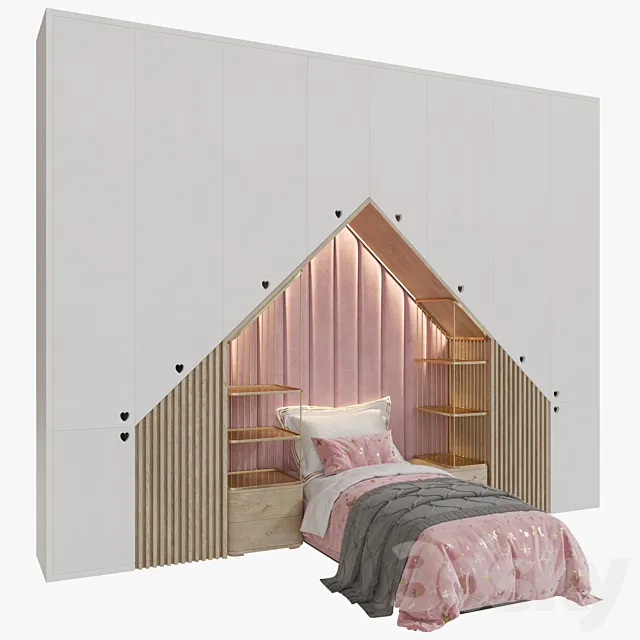 Wardrobe For Children 08 3D Model