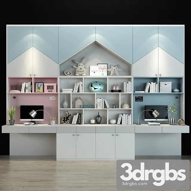 Wardrobe Furniture for a children 0146 3D Model Free