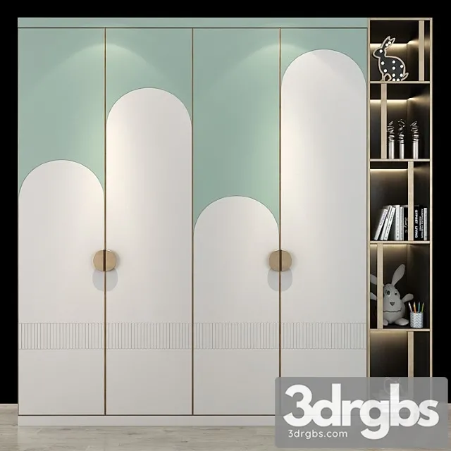 Wardrobe Furniture for a children 0246 3D Model Free