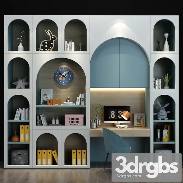Wardrobe Furniture for a children 086 3D Model Free