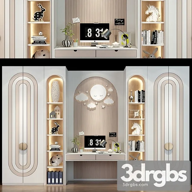 Wardrobe Furniture for children 0578 3D Model Free