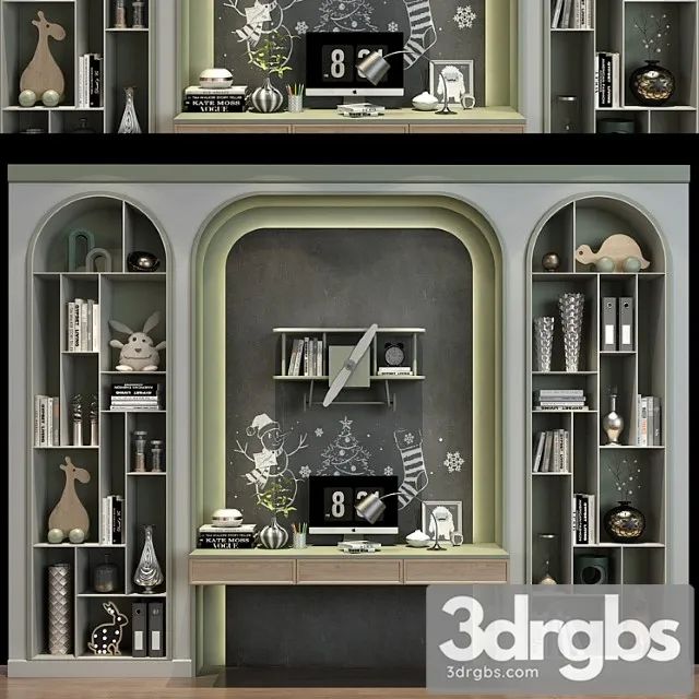 Wardrobe Furniture for children 0585 3D Model Free