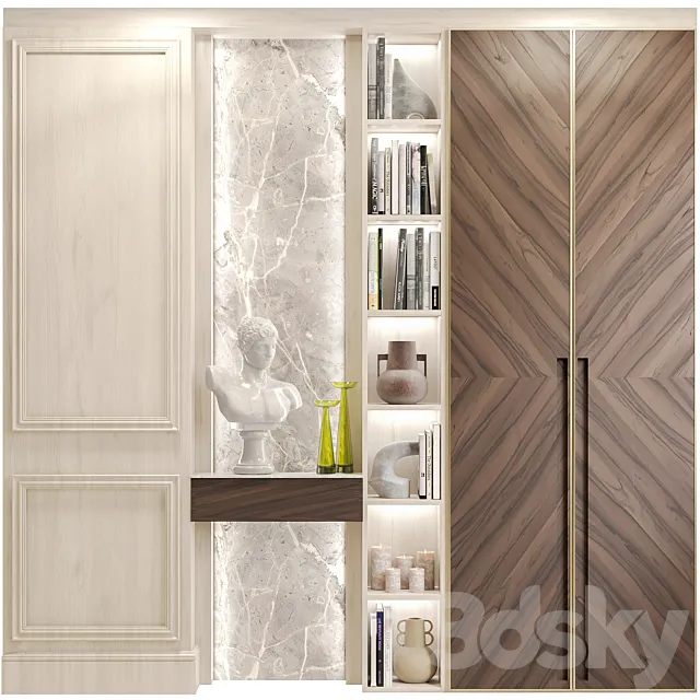 Wardrobe-hallway with decor 3D Model