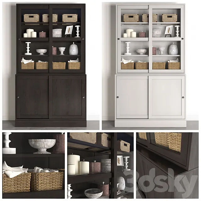 Wardrobe Havsta _ Havsta with sliding doors 3D Model