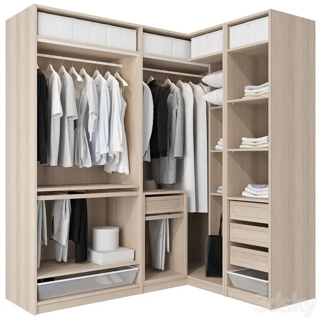 Wardrobe IKEA Set 03 3D Model