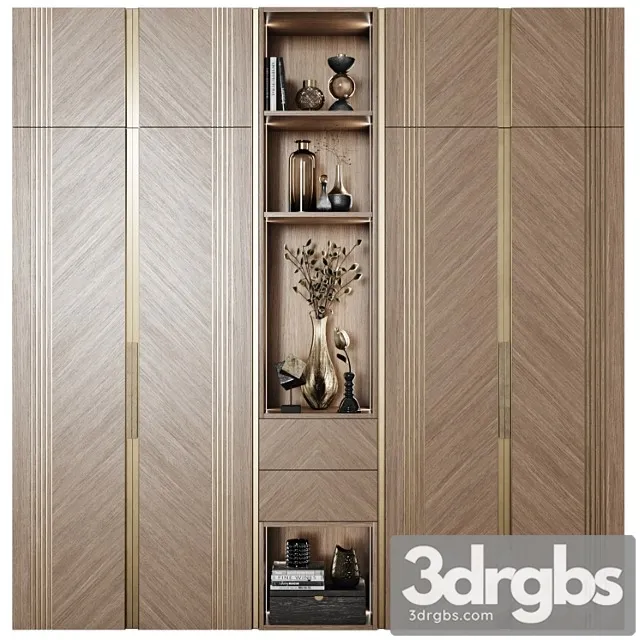 Wardrobe In Art Deco Style 24 3D Model Free