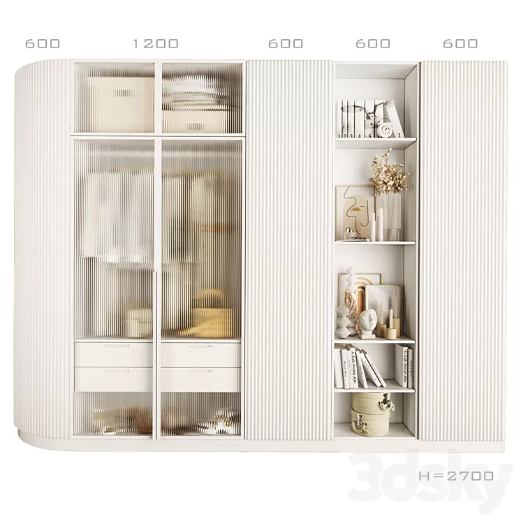 Wardrobe in bedroom 2 3D Model