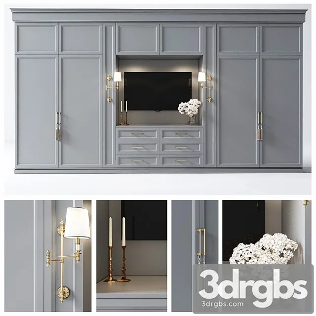 Wardrobe in the bedroom 1 3D Model Free