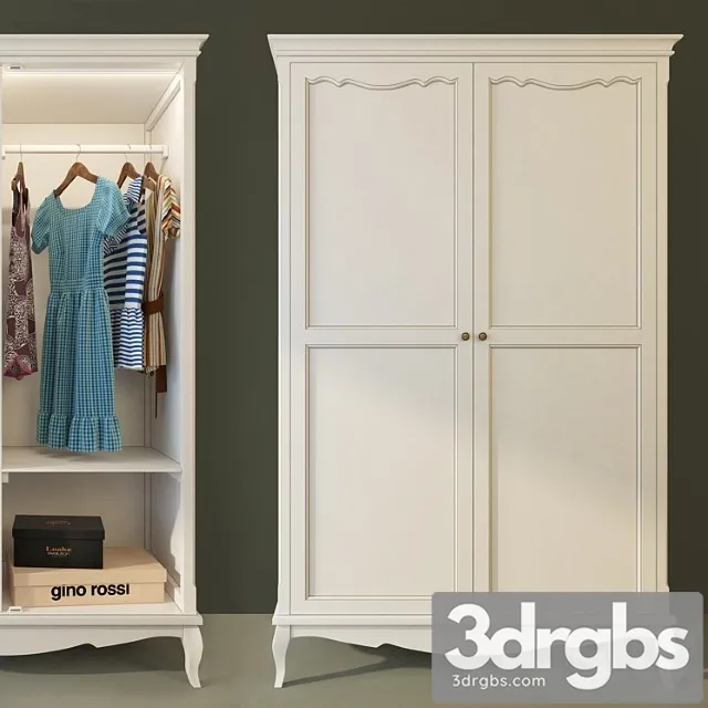 Wardrobe Leontina Beige Shelf 1 3D Model Free