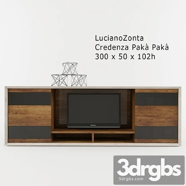 Wardrobe lucianozonta tv books 2 3D Model Free