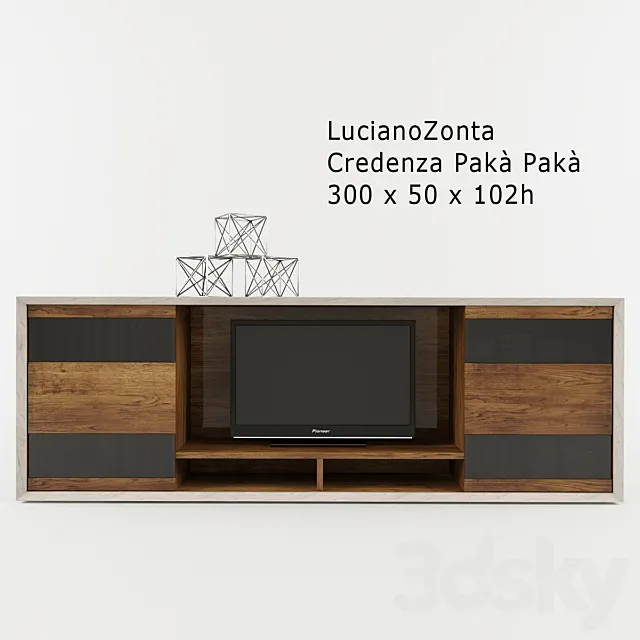 Wardrobe LucianoZonta TV books 3D Model
