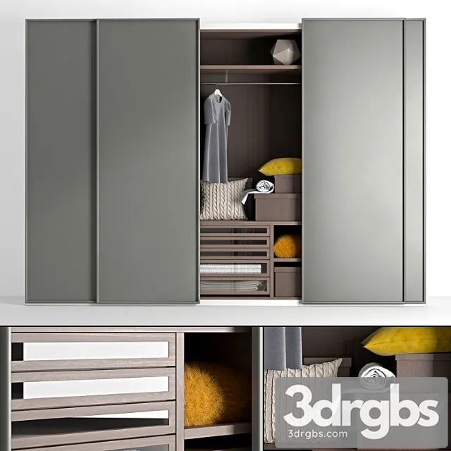 Wardrobe matt coffee milk 3D Model Free