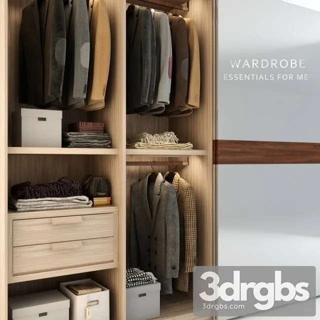 Wardrobe Men 3D Model Free
