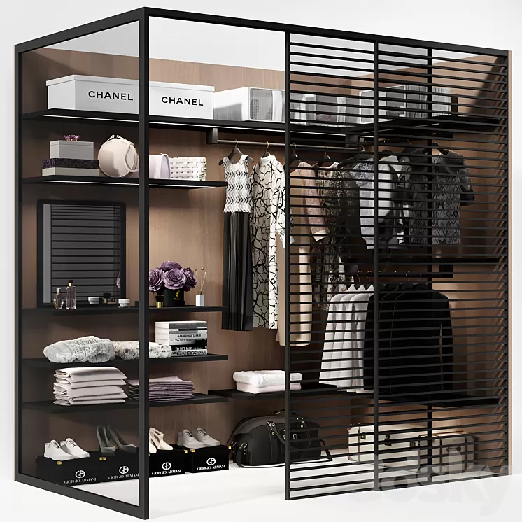 Wardrobe modern 2 3D Model Free