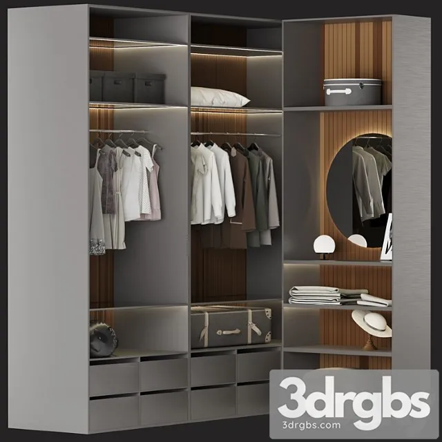 Wardrobe No 04 3D Model Free
