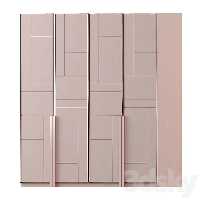 Wardrobe pink beas 3D Model