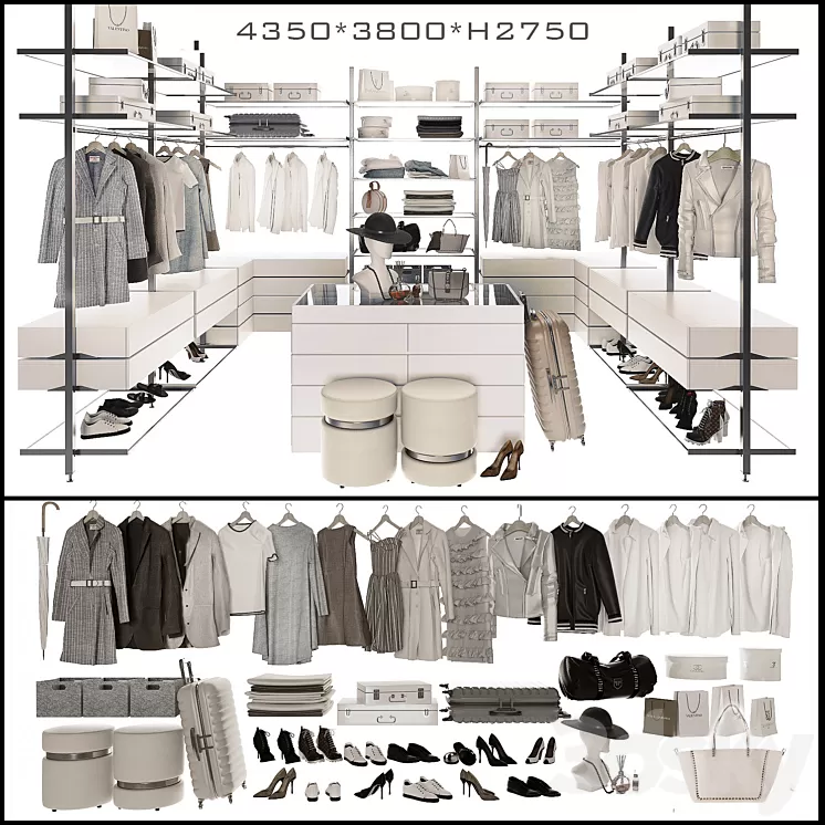 Wardrobe Raumplus Uno_5 3D Model