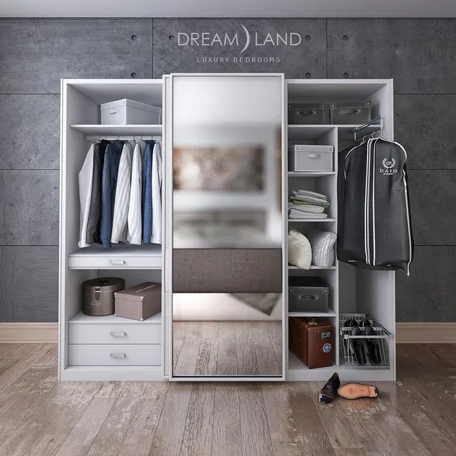 Wardrobe Sevilla with internal content 3D Model