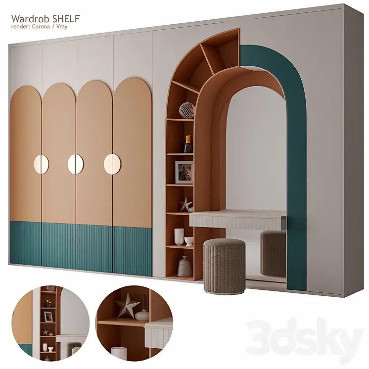 Wardrobe shelf 3D Model Free