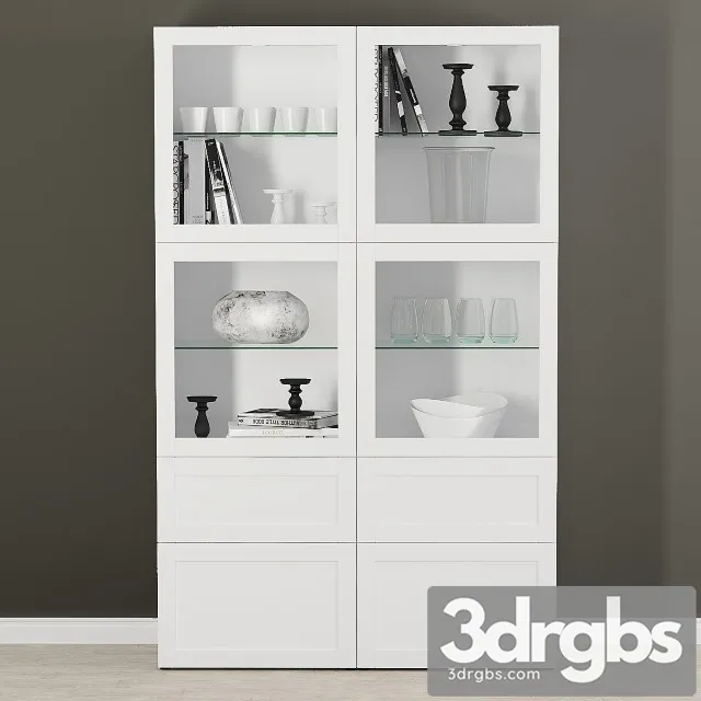 Wardrobe showcase Besta BESTO Hanviken Sindvik 3D Model Free