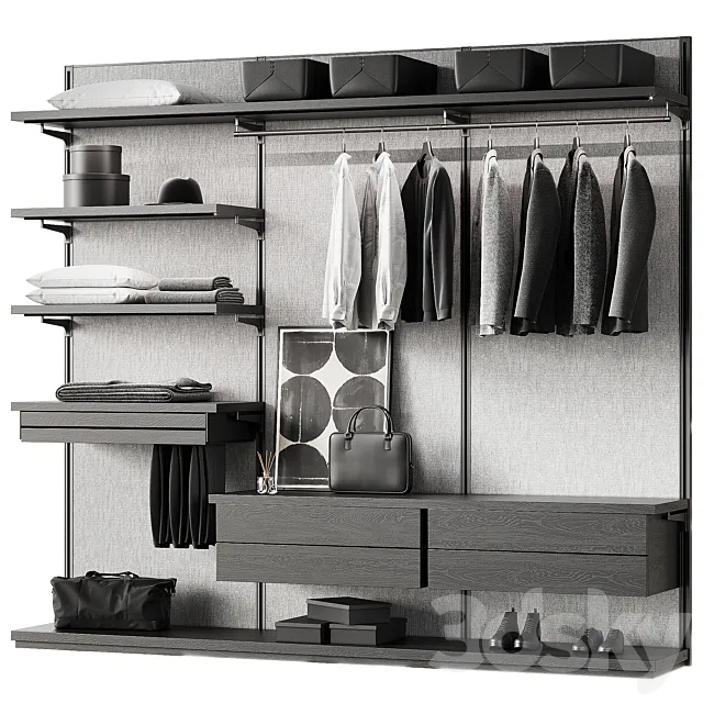 Wardrobe system Rimadesio Dress Bold 3D Model