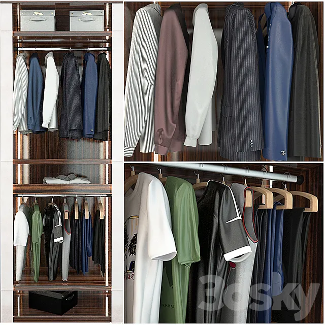 Wardrobe VENERE Capital collection. segment A men's clothing 3DModel