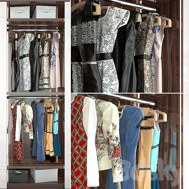 Wardrobe VENERE Capital collection. segment C women’s clothing 3DModel