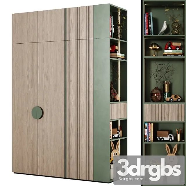 Wardrobe Wardrobe Childrens Modular 02 3D Model Free