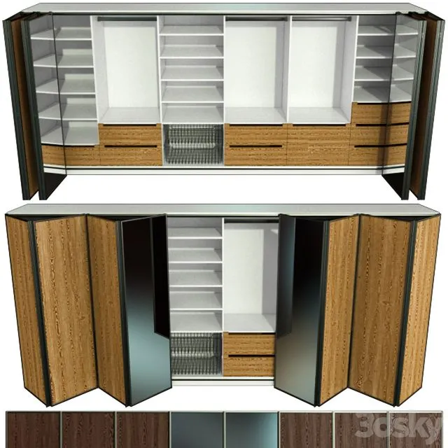 Wardrobe wardrobe folding doors 3D Model