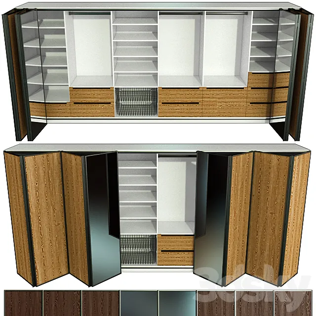 Wardrobe wardrobe folding doors 3D Model