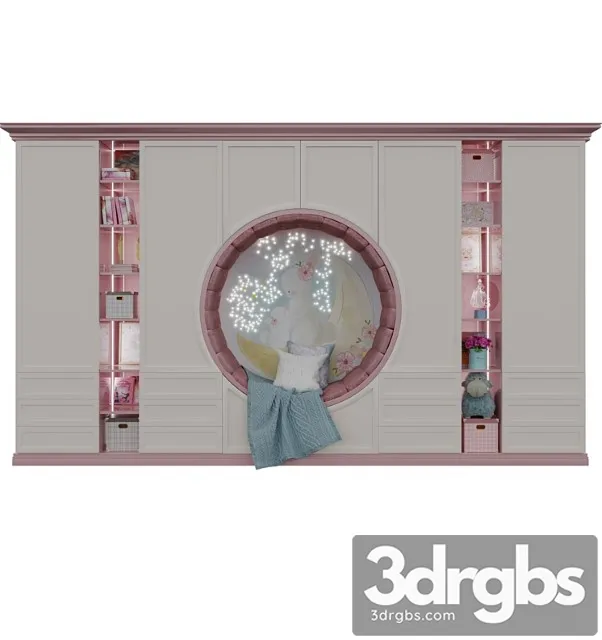 Wardrobe Wardrobe with a seat for a children