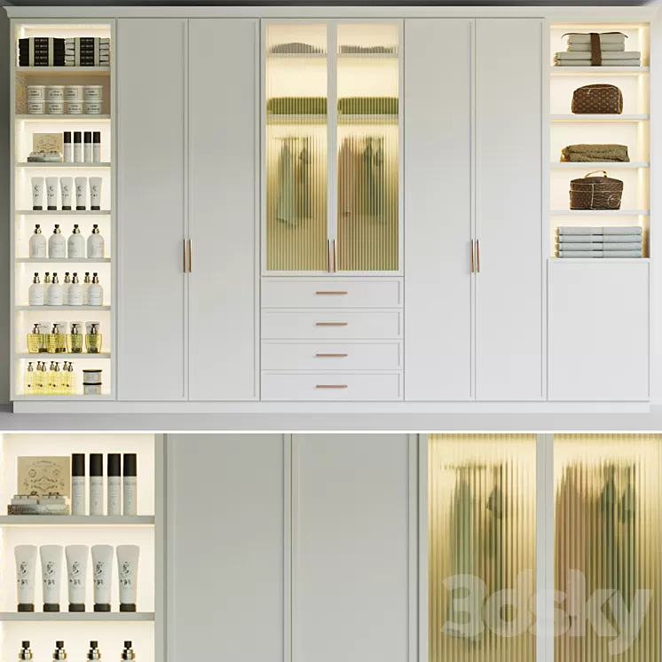 Wardrobe - wardrobe with clothes 3D Model