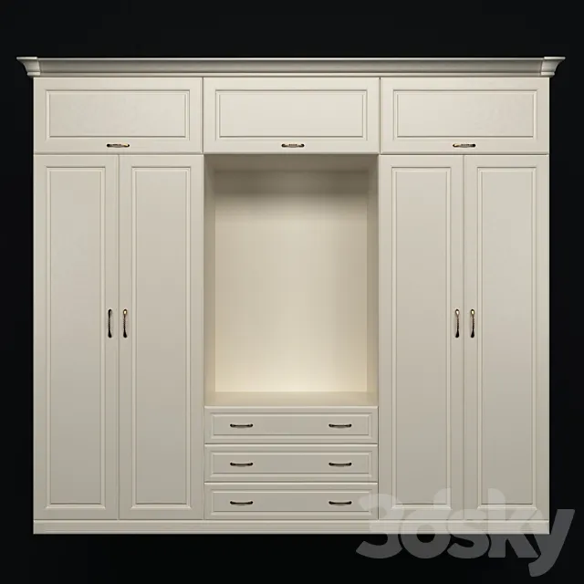 Wardrobe with a niche 3DModel