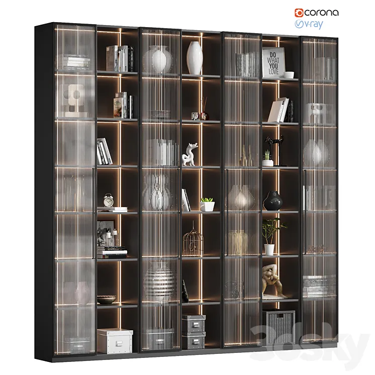 Wardrobe with decor # 16 3D Model Free