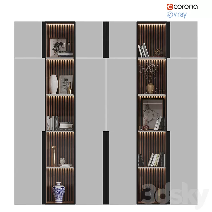 Wardrobe with decor # 2 3D Model