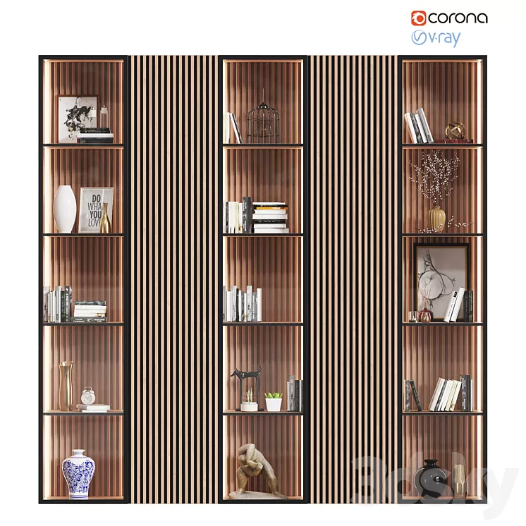 Wardrobe with decor # 3 3D Model