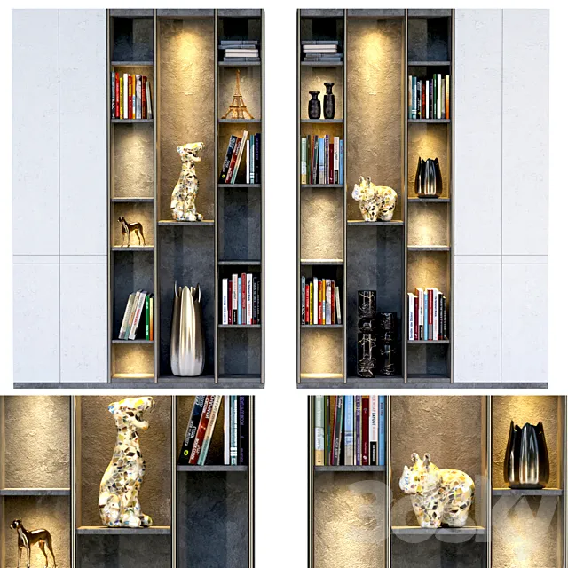 Wardrobe with decor 3DModel