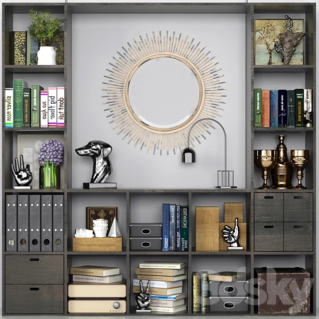 Wardrobe with decor 5 3DModel