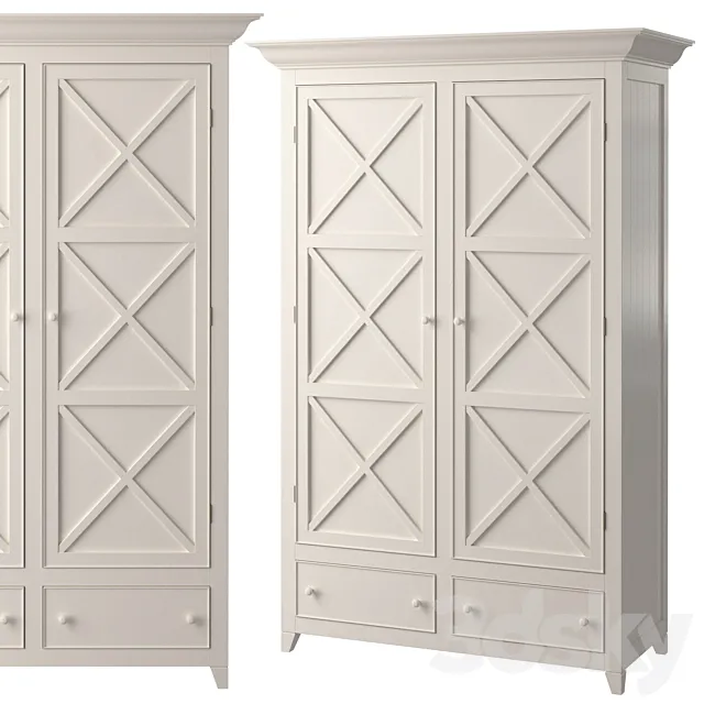 Wardrobe with drawers medium La Mer 3D Model