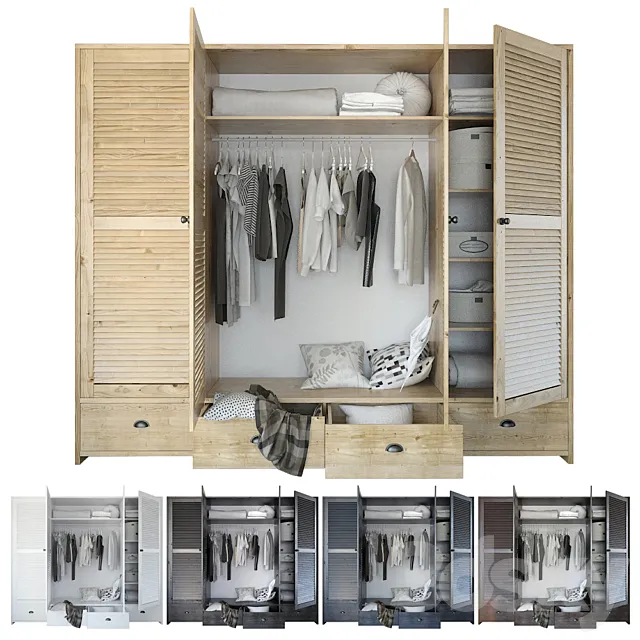 Wardrobe with filling 3D Model