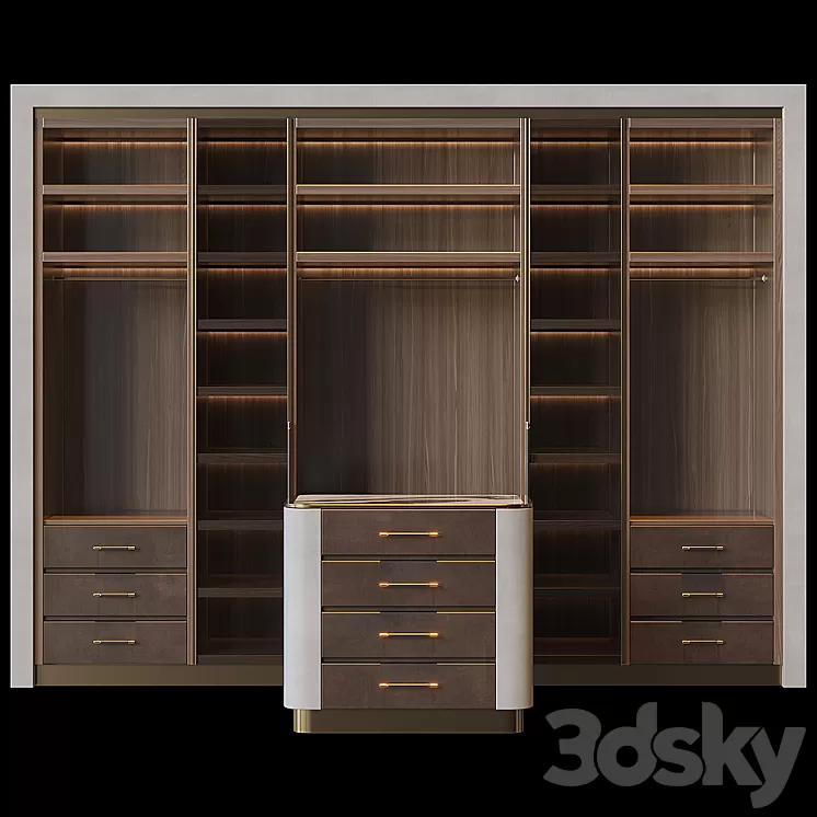 Wardrobe with island 3D Model